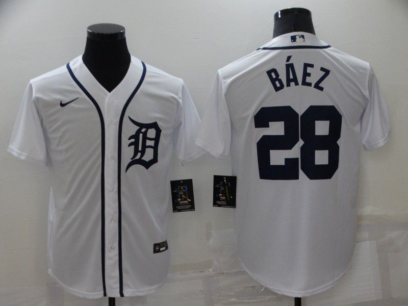 Men Detroit Tigers #28 Baez White Game Nike 2022 MLB Jersey->san diego padres->MLB Jersey